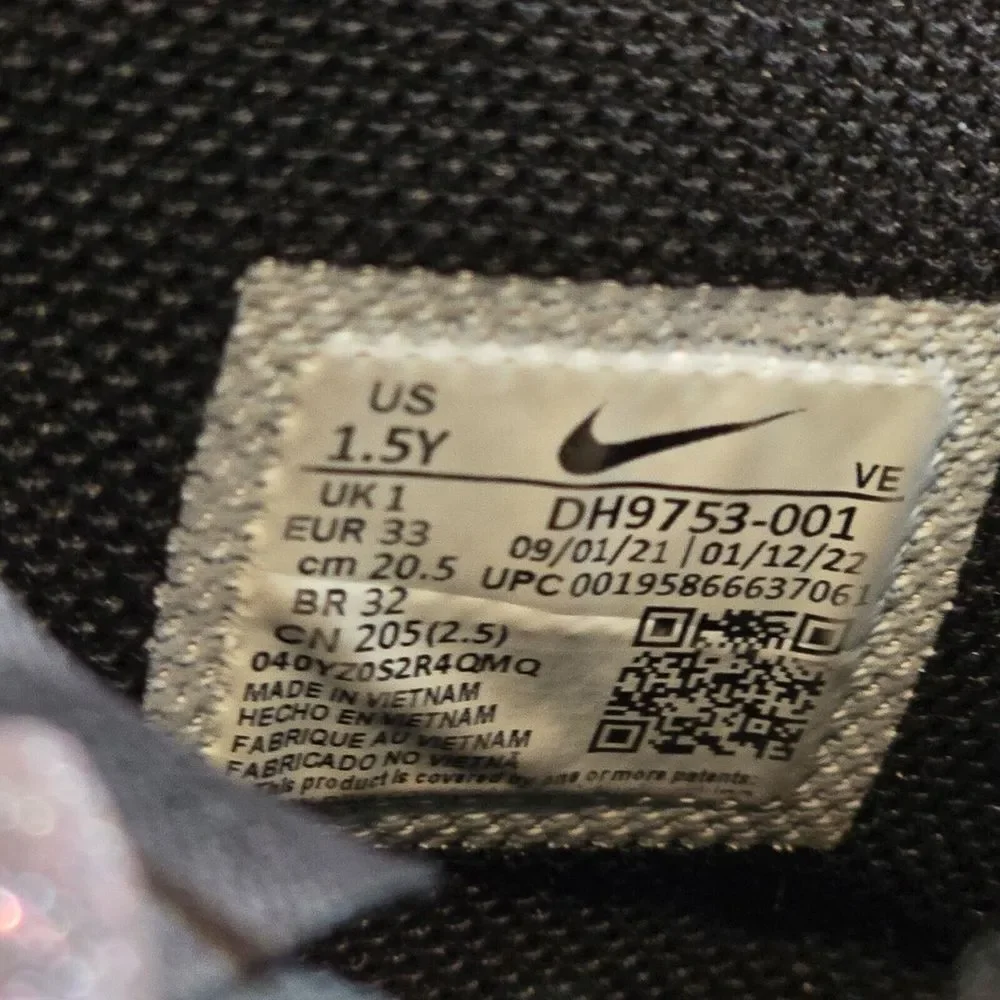 Nike Dunk High GS‎ Anthracite Black White Leather DH9753-001 Size 1.5Y